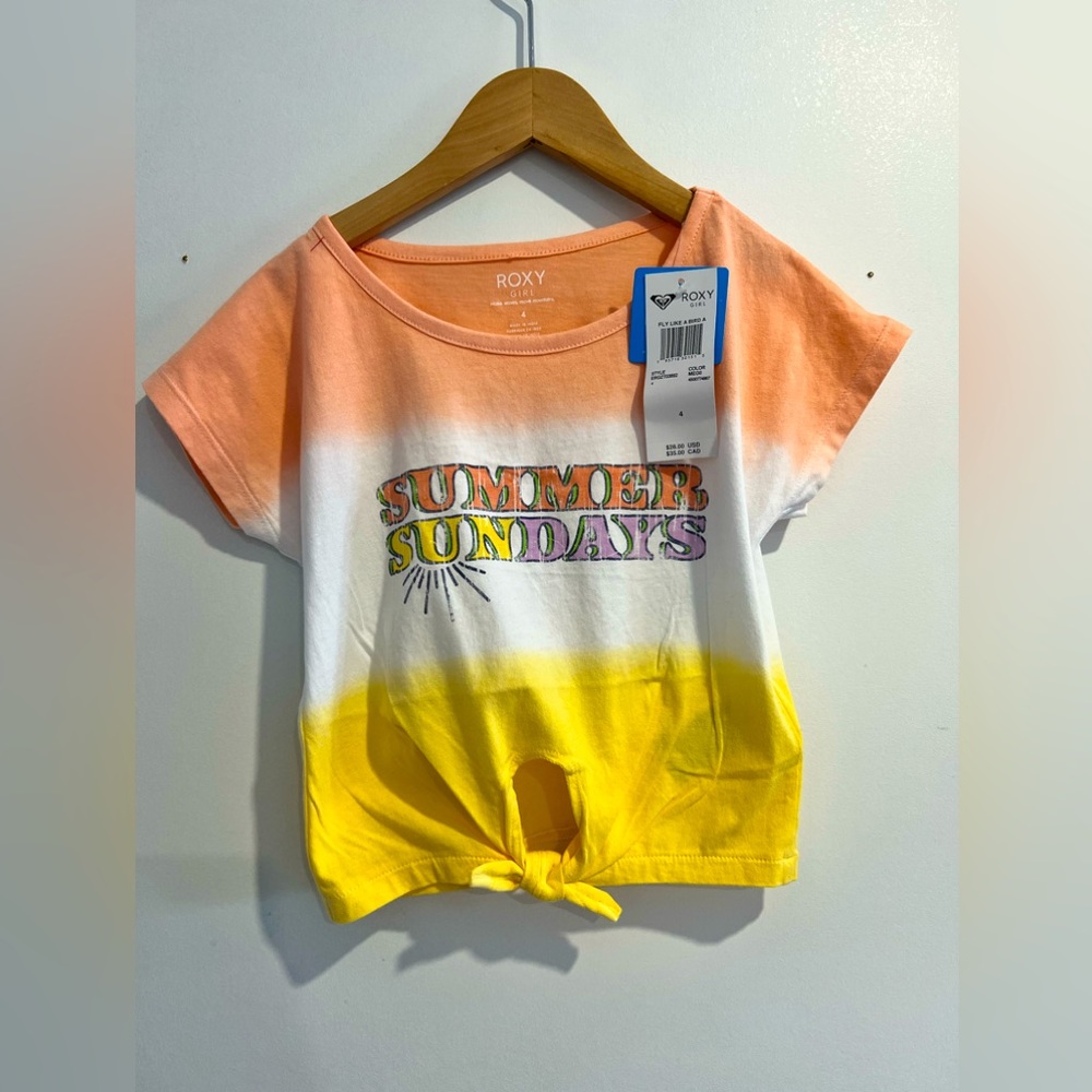 Roxy Toddler size 4 Ombré Summer Sundays T- Shirt NWT